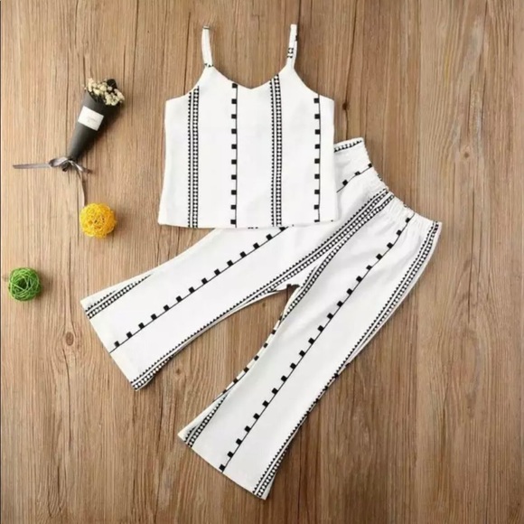 ❌ White Black Retro Barbie 2PC Pant Set - Picture 2 of 16